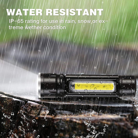 Illustration for article titled (Up To 45% Off) Sngg Super Bright Tactical Flashlight,LED Flashlight with COB Light,USB Rechargeable at only $8.24 with free shipping